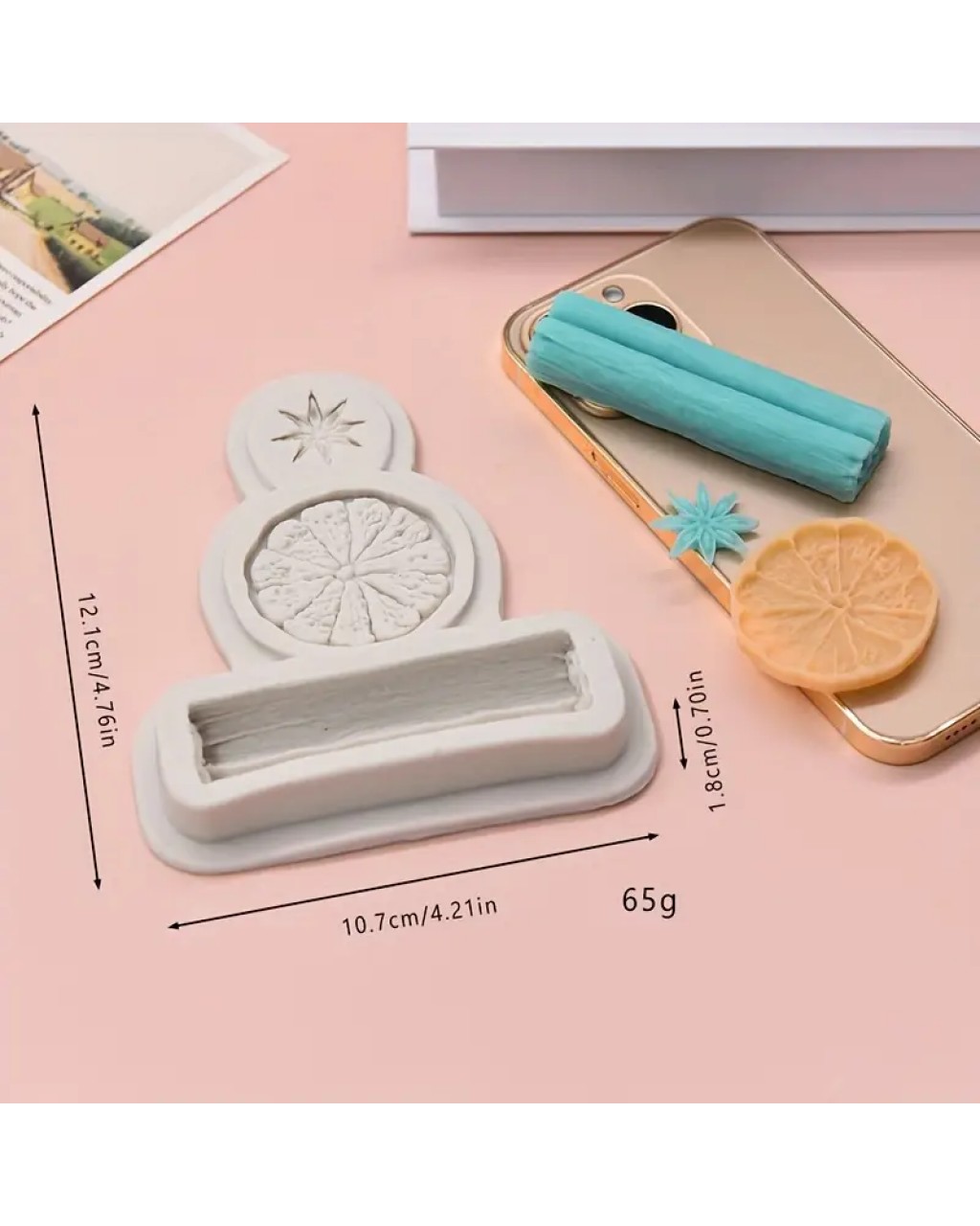 YY5963 Portakal Şeftali Tarçın Kabuğu Şekilli Silikon Kalıp